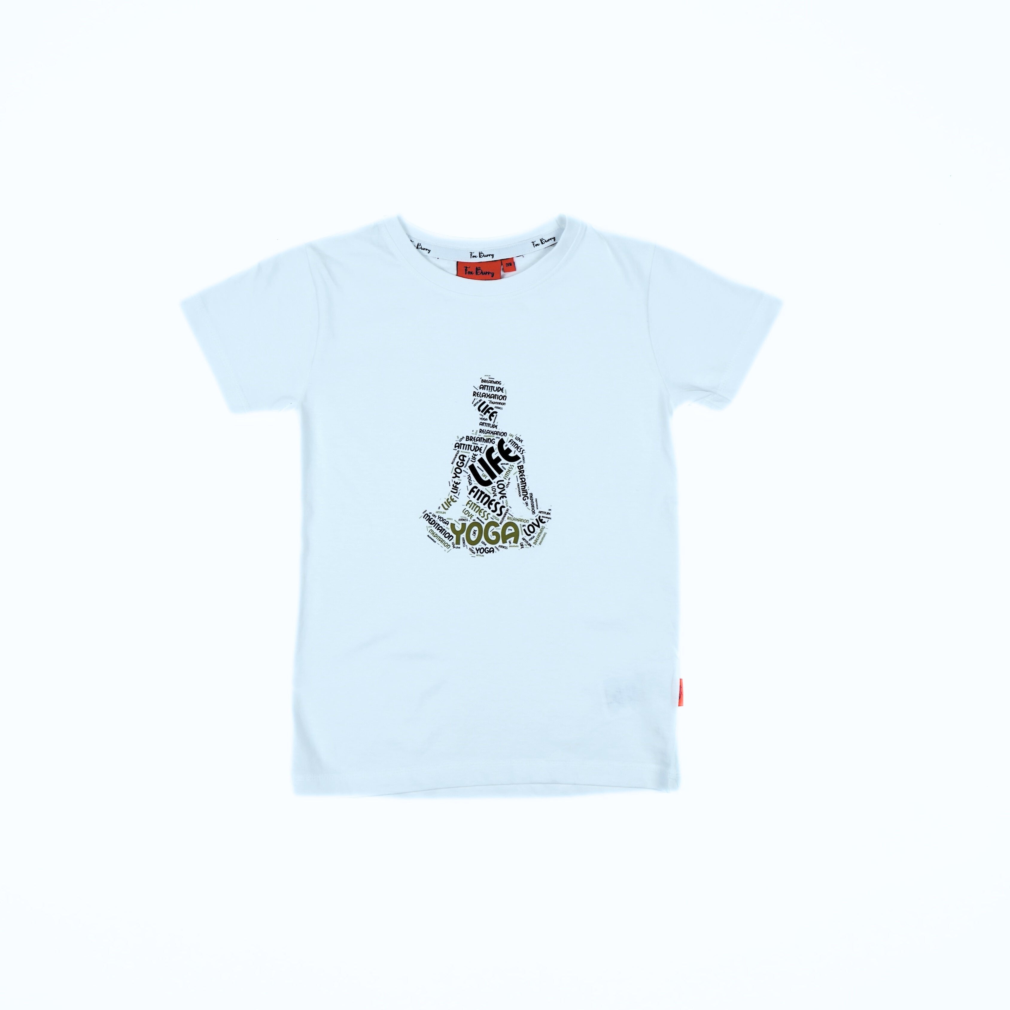 Spiritual T-Shirt for Yoga, Meditation, and Mindfulness - White - Meditation (Adults)