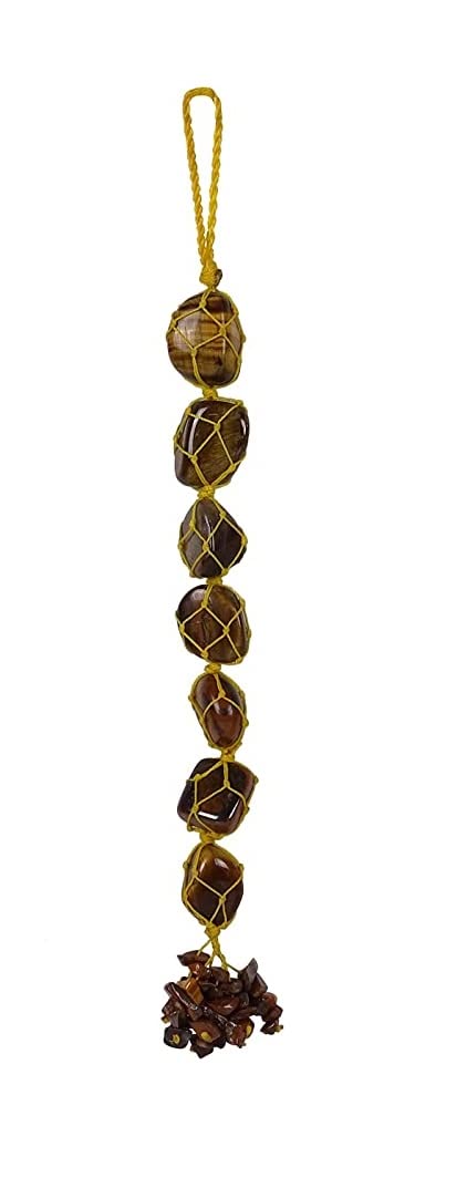 Crytsal Hanging - Tiger Eye Healing Crystals for Home Interior Decoration Car Hanging Ornaments Window Decoration Good Luck Home Decoration (Tiger Eye) - 10Inch