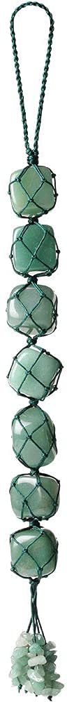 Green Aventurine Crystals and Healing Stones Car Decorations Hanging Ornament Meditation Hanging Ornament Window Ornament for Home Decor Party Decor - 10Inch