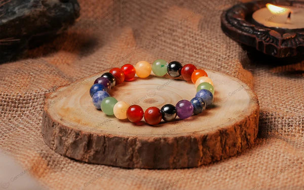 7 Chakras Bracelet with Certificate – Authentic Natural Stone Jewelry for Energy Healing and Balance