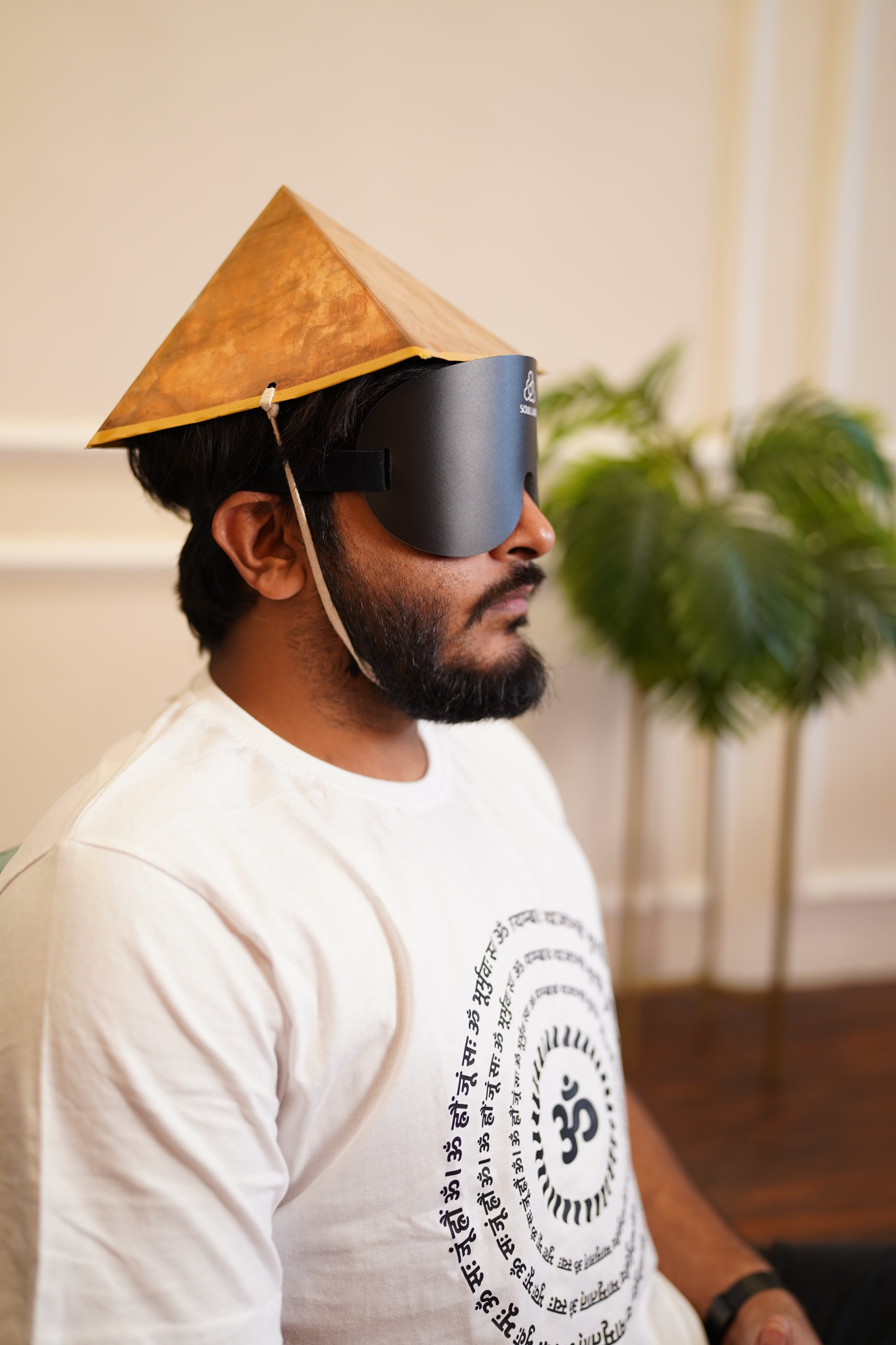 Copper Pyramid Head Cap for Meditation - 1 piece