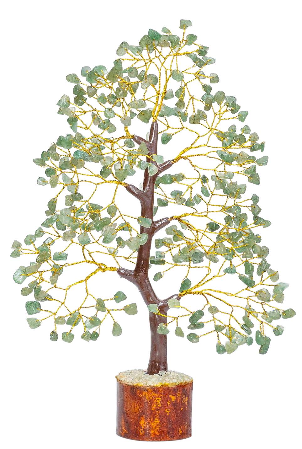 Crystal Tree – Green Aventurine Natural Gemstone Bonsai Tree for Prosperity, Luck, and Home Décor - 300 Beads