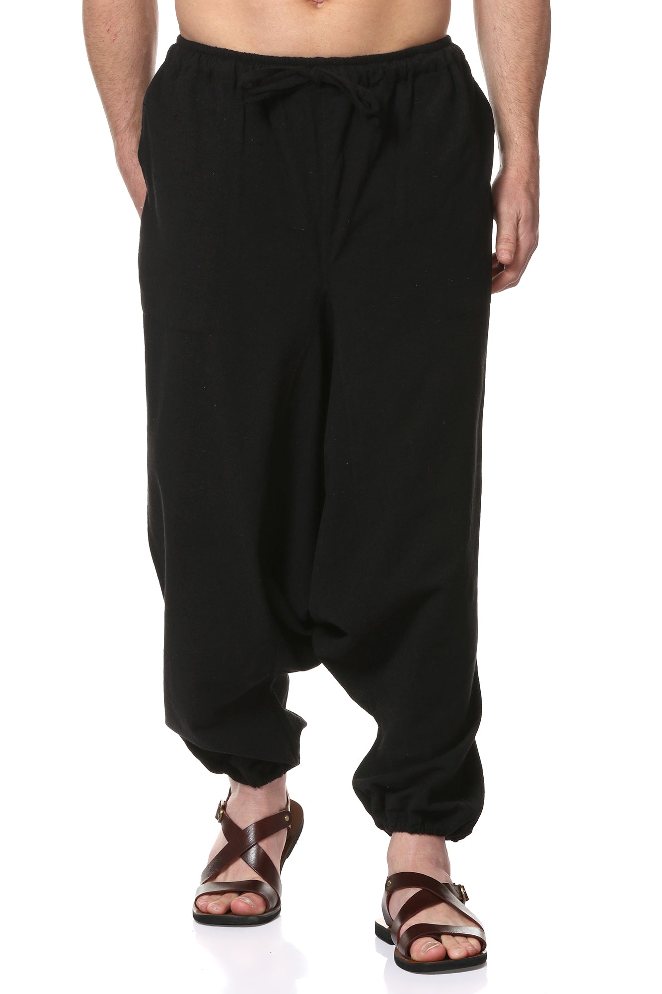 Organic Cotton Harem Pants for Men & Women – Soft, Breathable, Loose Fit, Yoga & Casual Wear