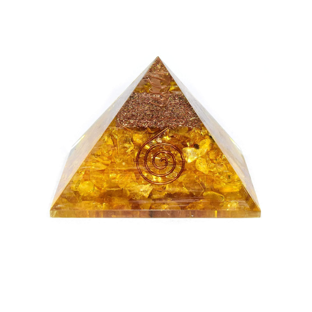 Yellow Citrine Orgone Pyramid