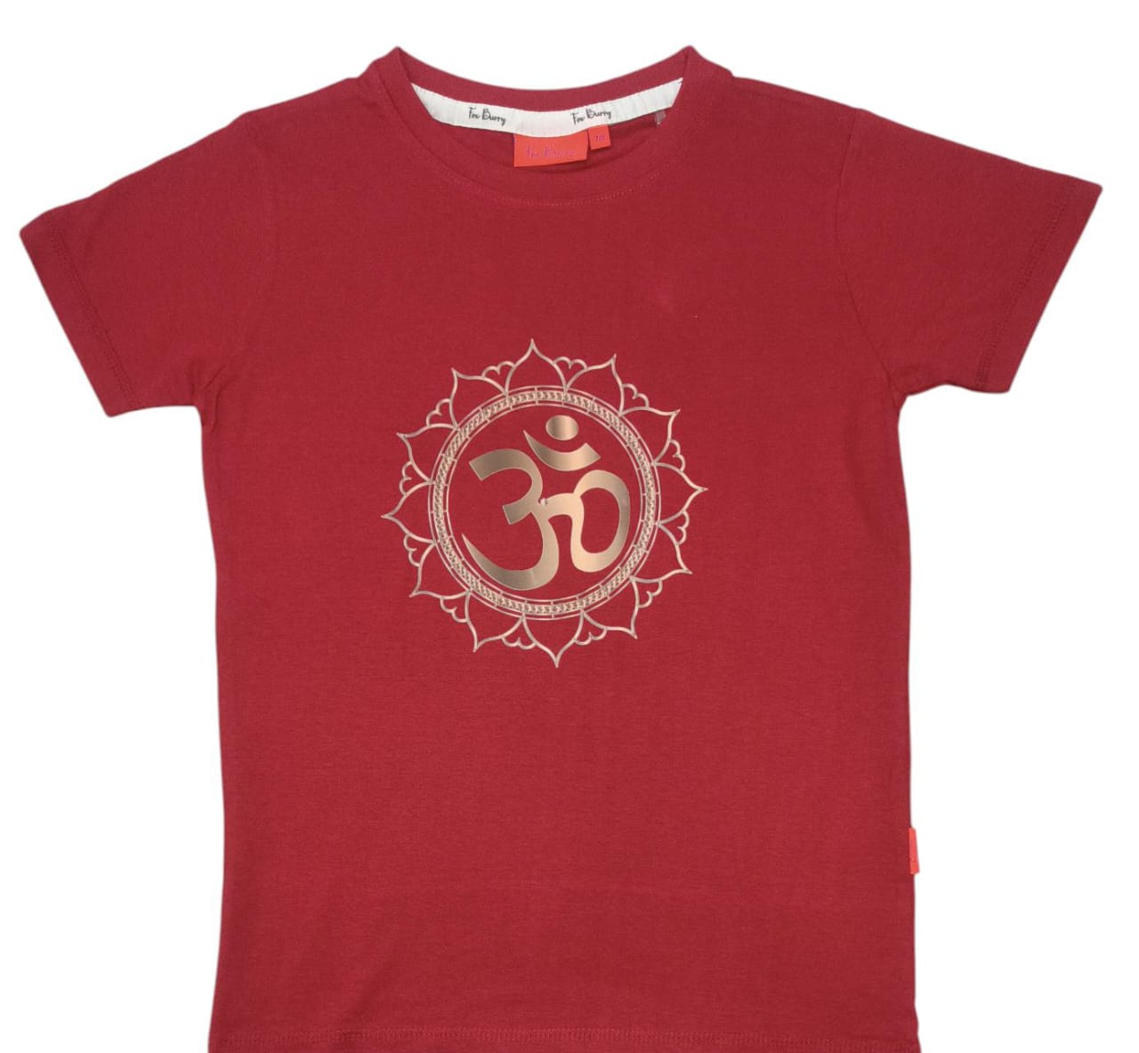 Spiritual T Shirt for Yoga, Meditation, and Mindfulness - Red - Om ॐ (Adults)