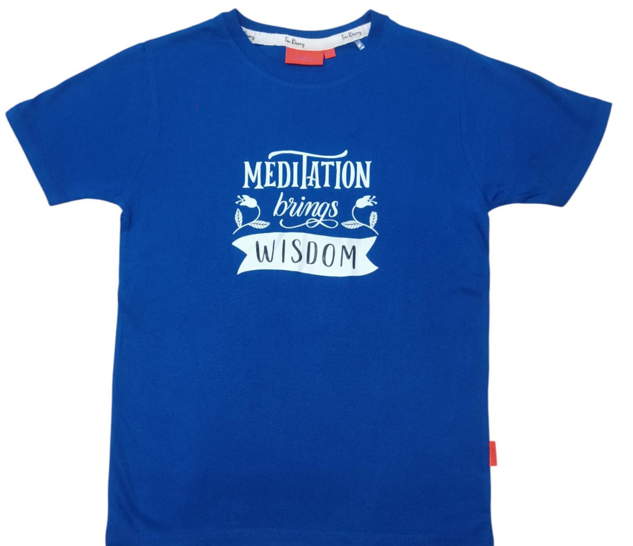 Spiritual T Shirt for Yoga, Meditation, and Mindfulness - Blue - Wisdom (Adults)