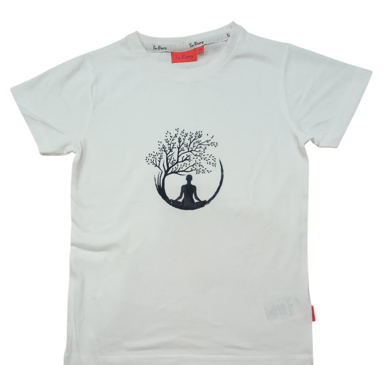 Spiritual T-Shirt for Yoga, Meditation, and Mindfulness - White - Meditation Tree (Adults)