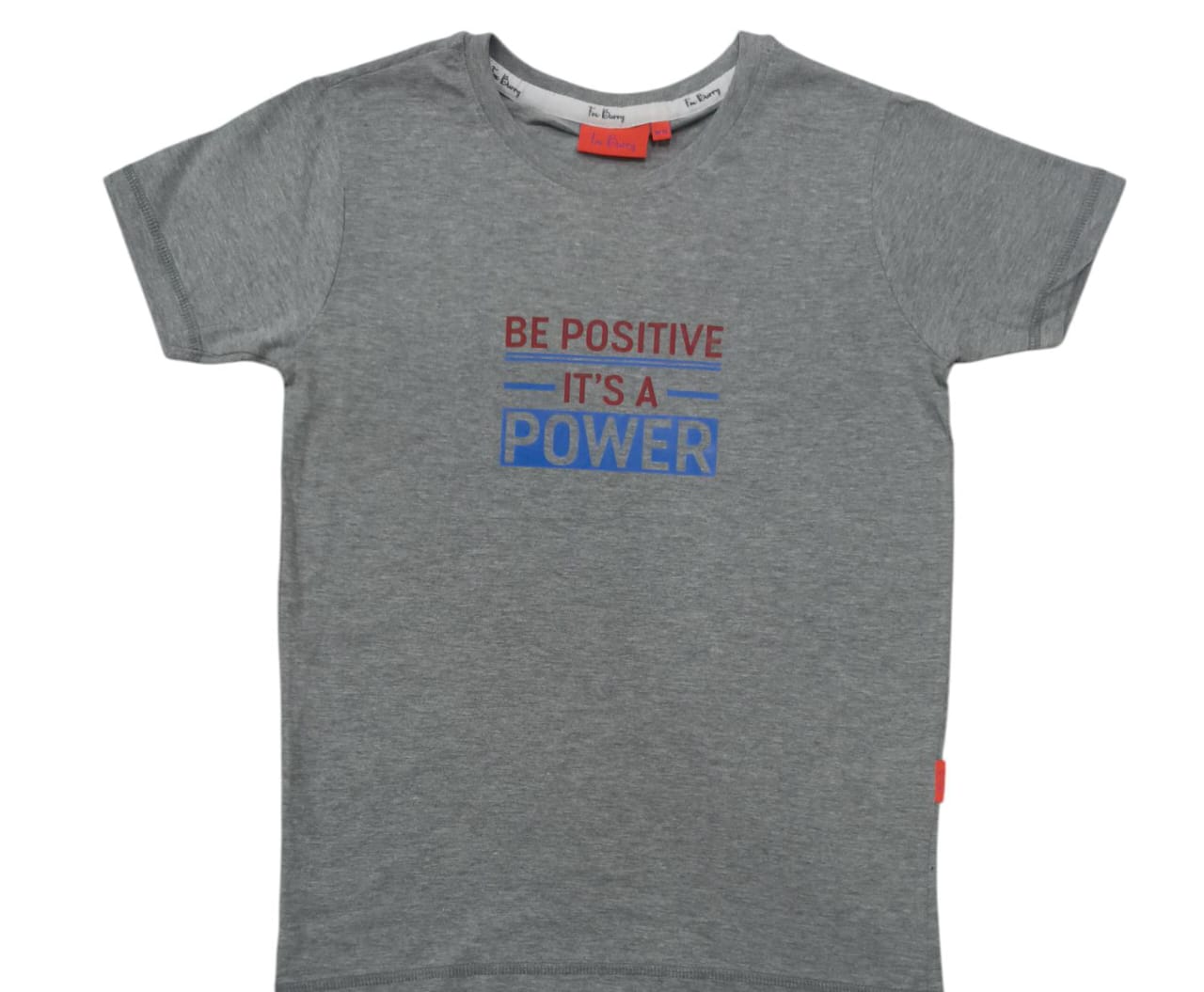 Spiritual T-Shirt for Yoga, Meditation, and Mindfulness - Grey - Be Positive (Adults)