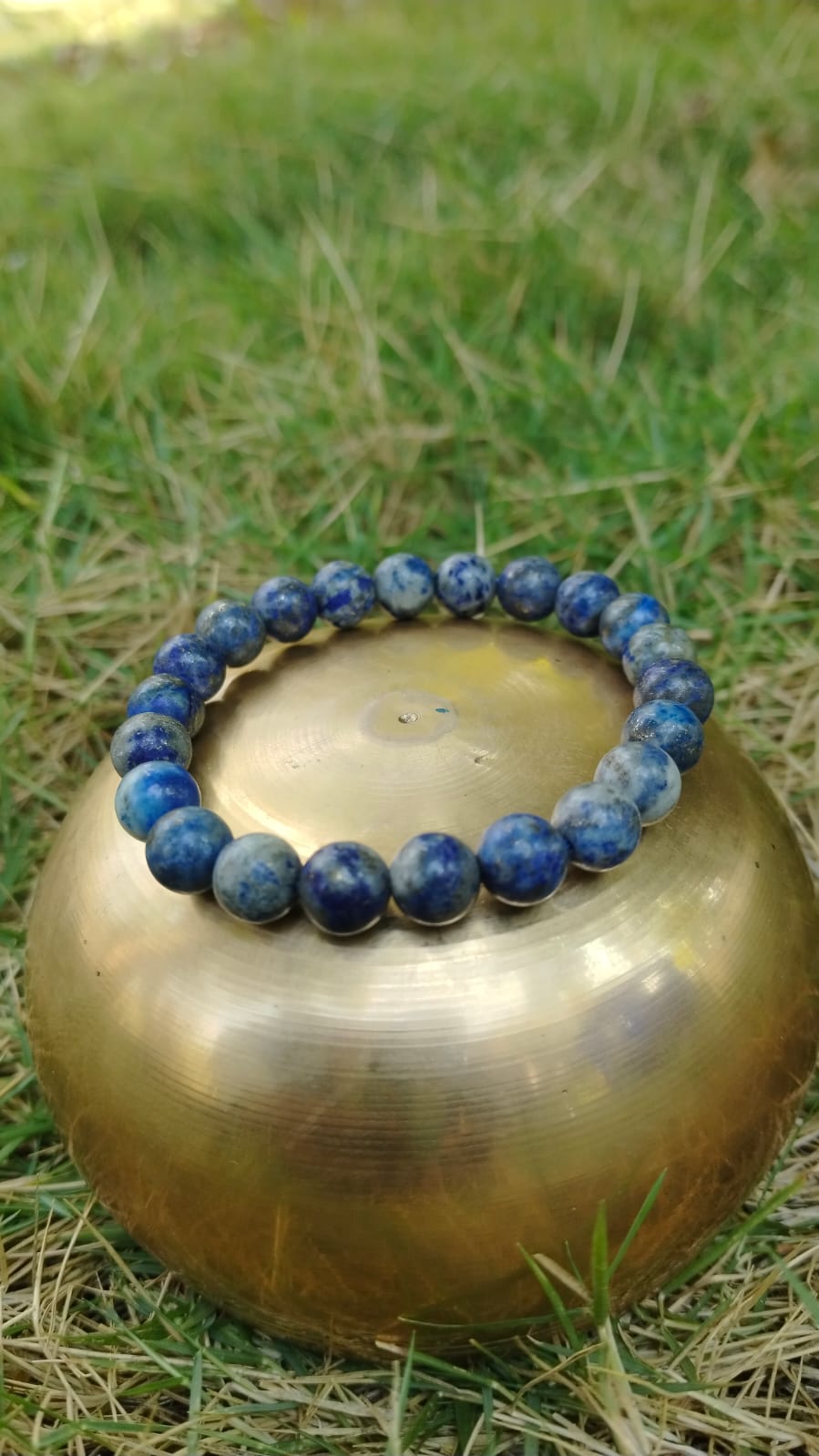 Certified Lapis Lazuli Bracelet Reiki Healing Crystal Stone 8mm Bracelet,