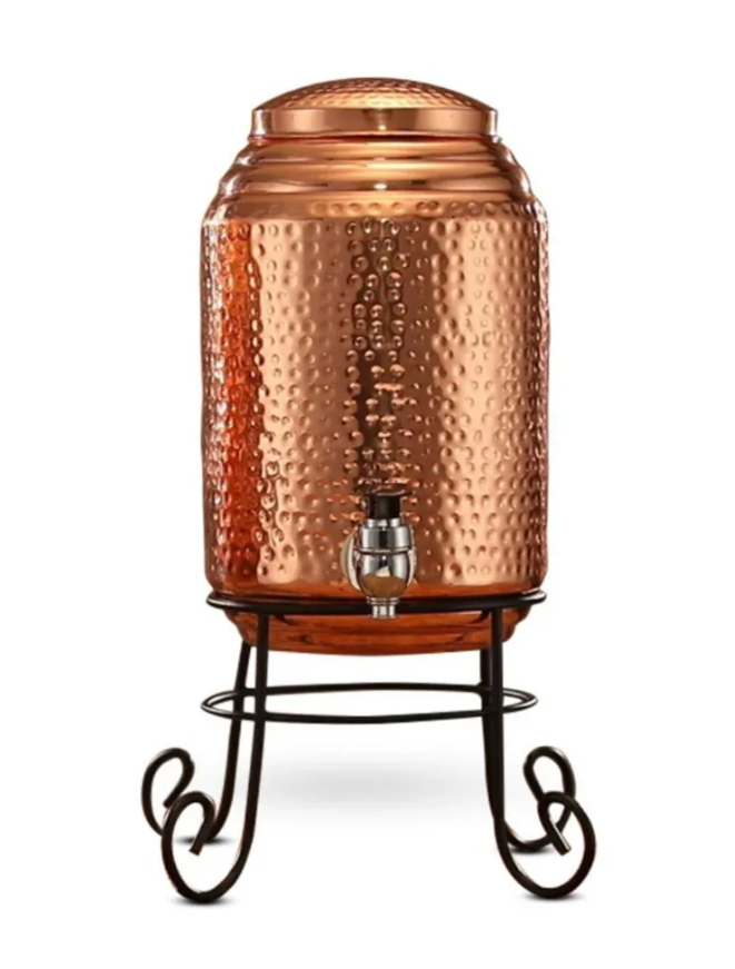 Copper Water Dispenser (Hammered Finish) - 5ltr