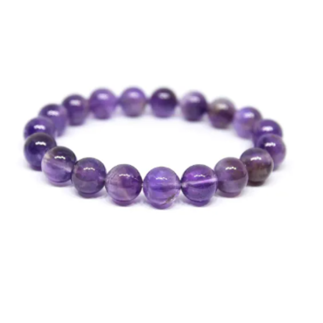 Amethyst Crystal Bracelet with Certificate – Authentic, Natural Amethyst Stone Jewelry for Calm and Clarity