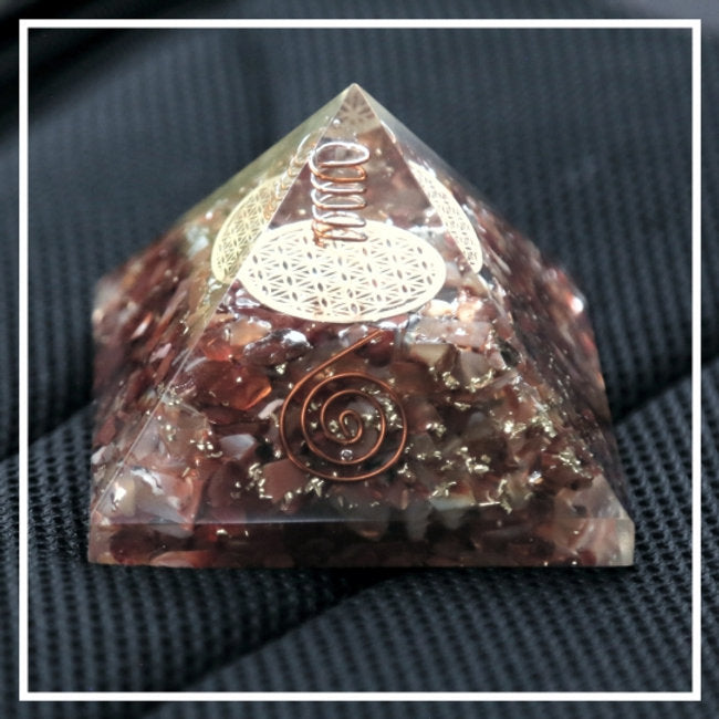Orange Carnelian Orgone Pyramid –  Creativity, Motivation, and Positive Energy
