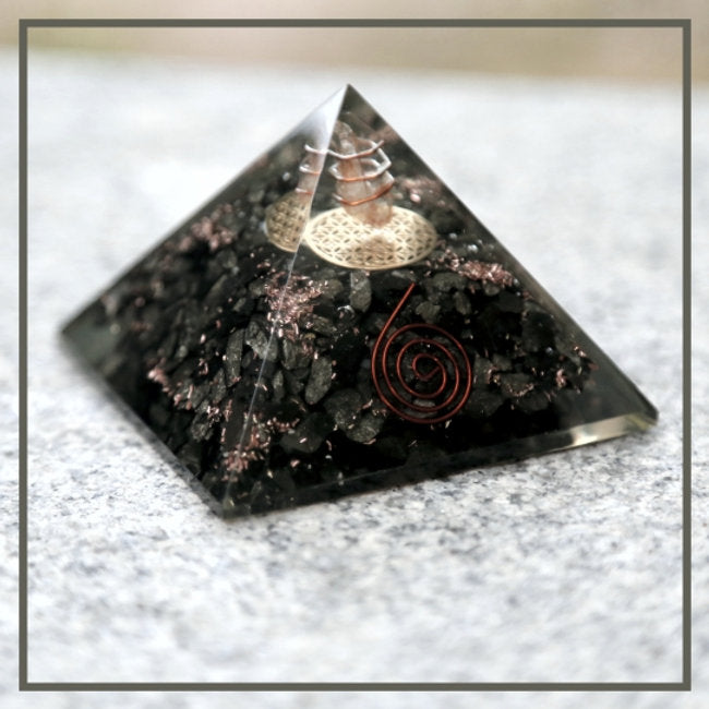 Black Orgone Pyramid –  for Protection, Healing, and Positivity