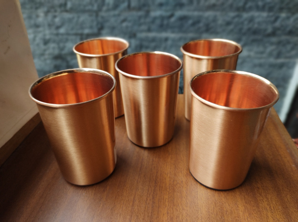Copper Glasses (Set of 5) - 300ml