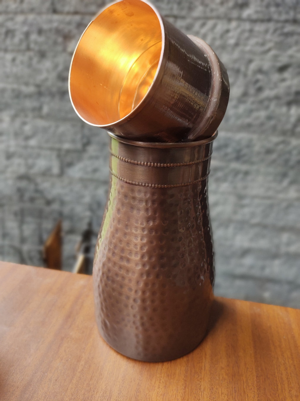 Copper Jar Antique for storing water | Pure 100 % Copper | 1ltr