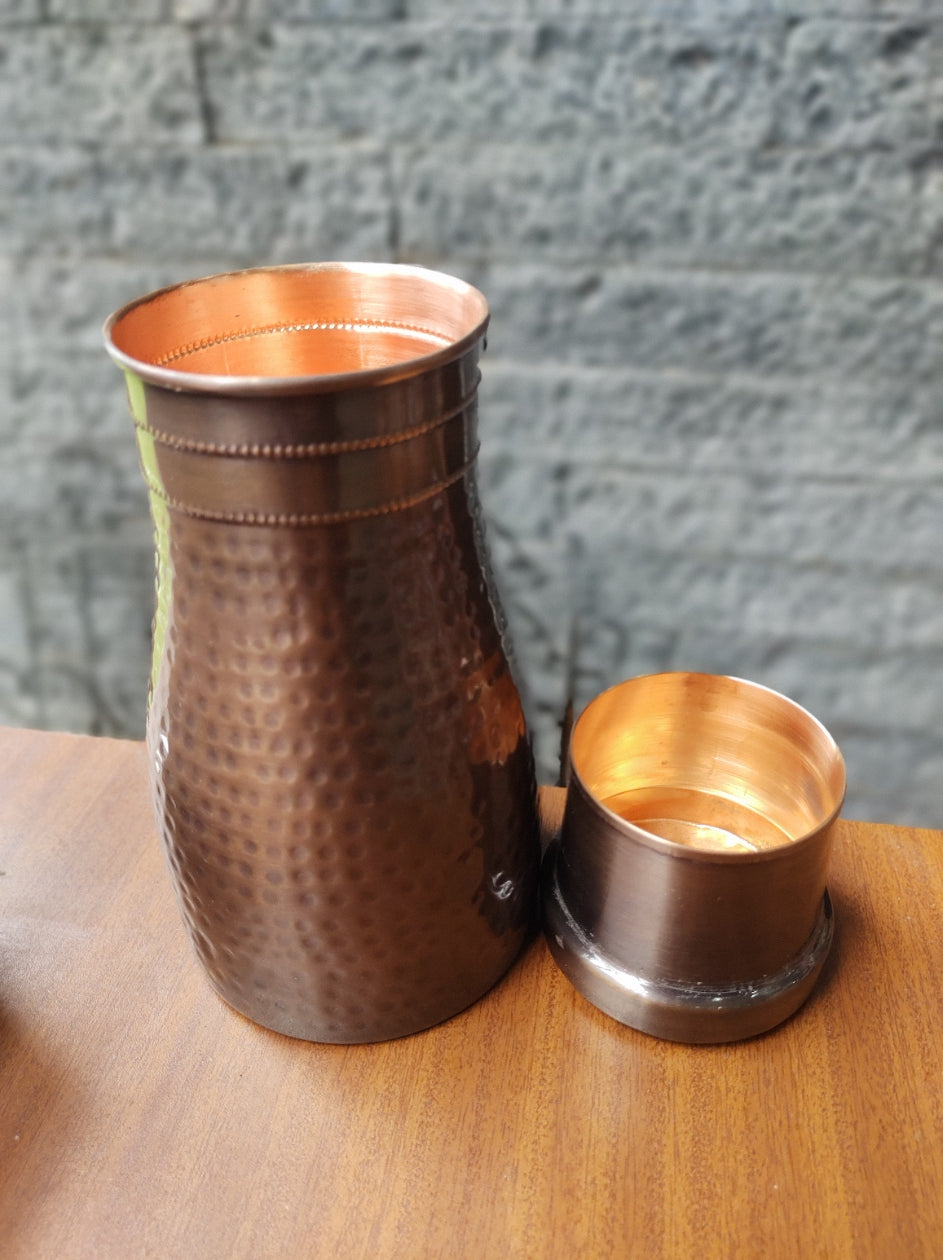 Copper Jar Antique for storing water | Pure 100 % Copper | 1ltr