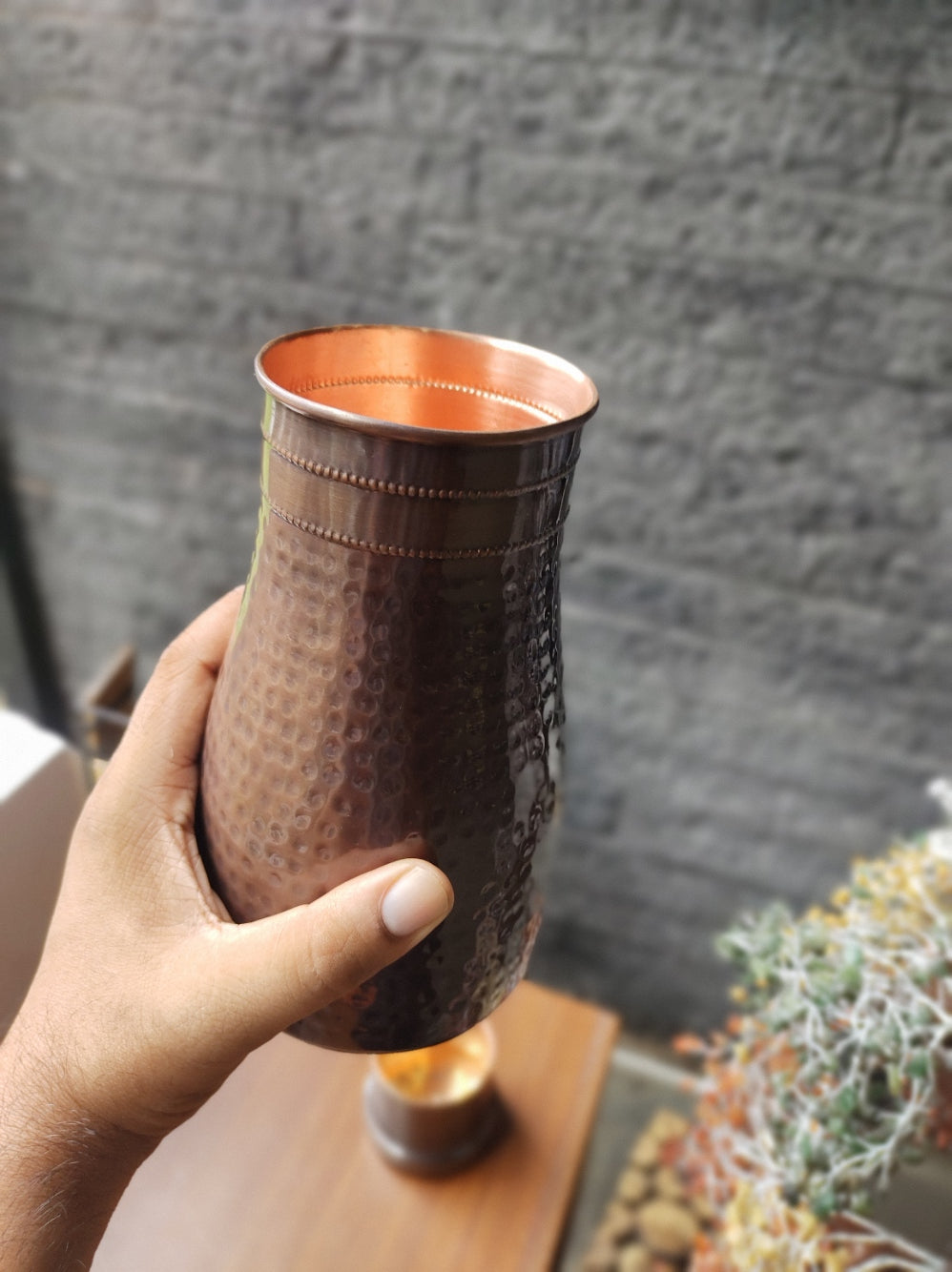 Copper Jar Antique for storing water | Pure 100 % Copper | 1ltr