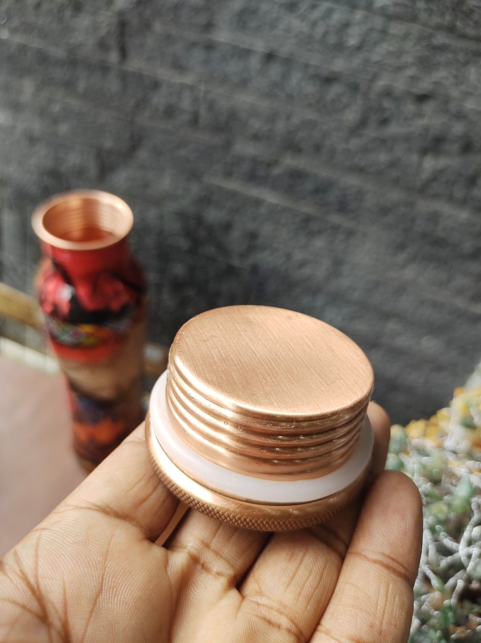Copper Bottle - With Radha Krishna Print - 750ml