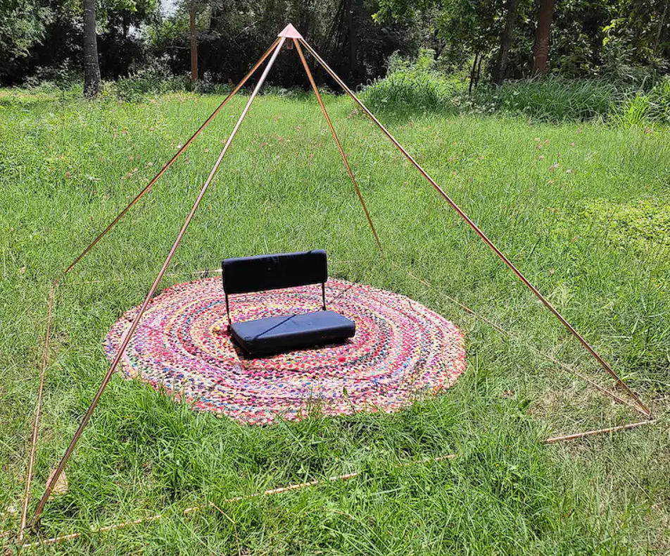 Giza Meditation Pyramid 6 feet Base with 5 corner connectors and 8 main pipes (Deluxe)