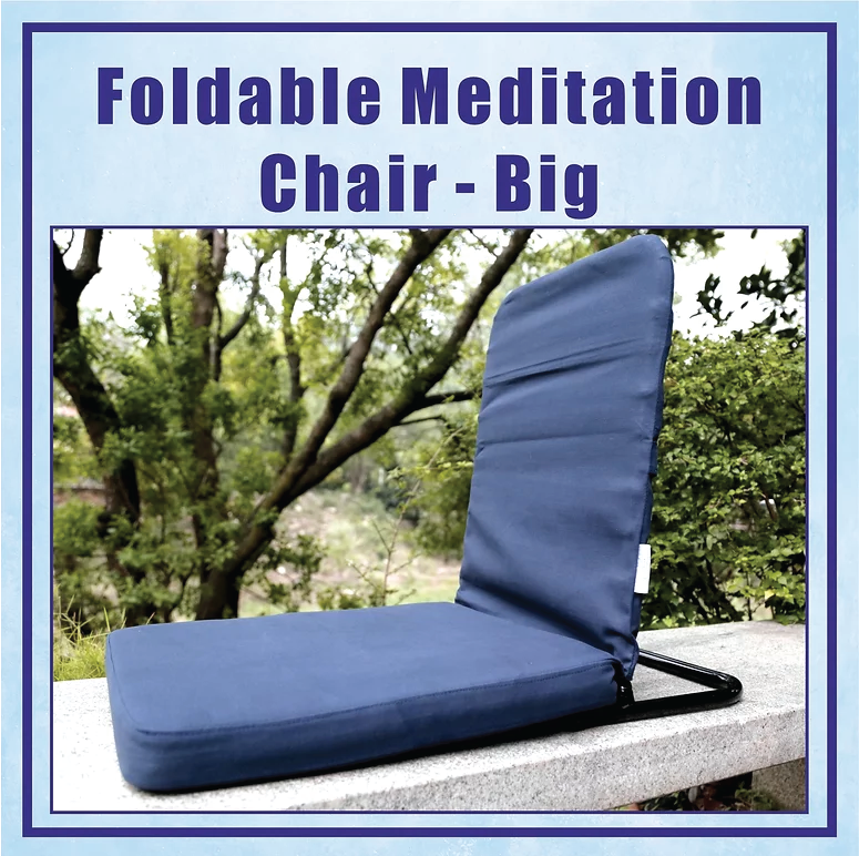 PVI - Foldable Meditation chair - Big, Portable Floor Chair, Folding Chair for Relaxing, Light Weight, Removable Air Mesh Cover with Zip