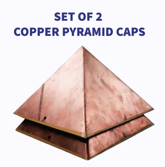 Copper Pyramid Head Cap for Meditation - 2 pieces