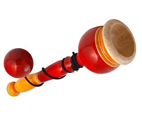 Channapatna - Wooden Cup and Ball for Kids Pack of 1, Wooden Traditional Toy, Classic Indian Game, Skills Development Game, Fun & Learning, Balancing Games