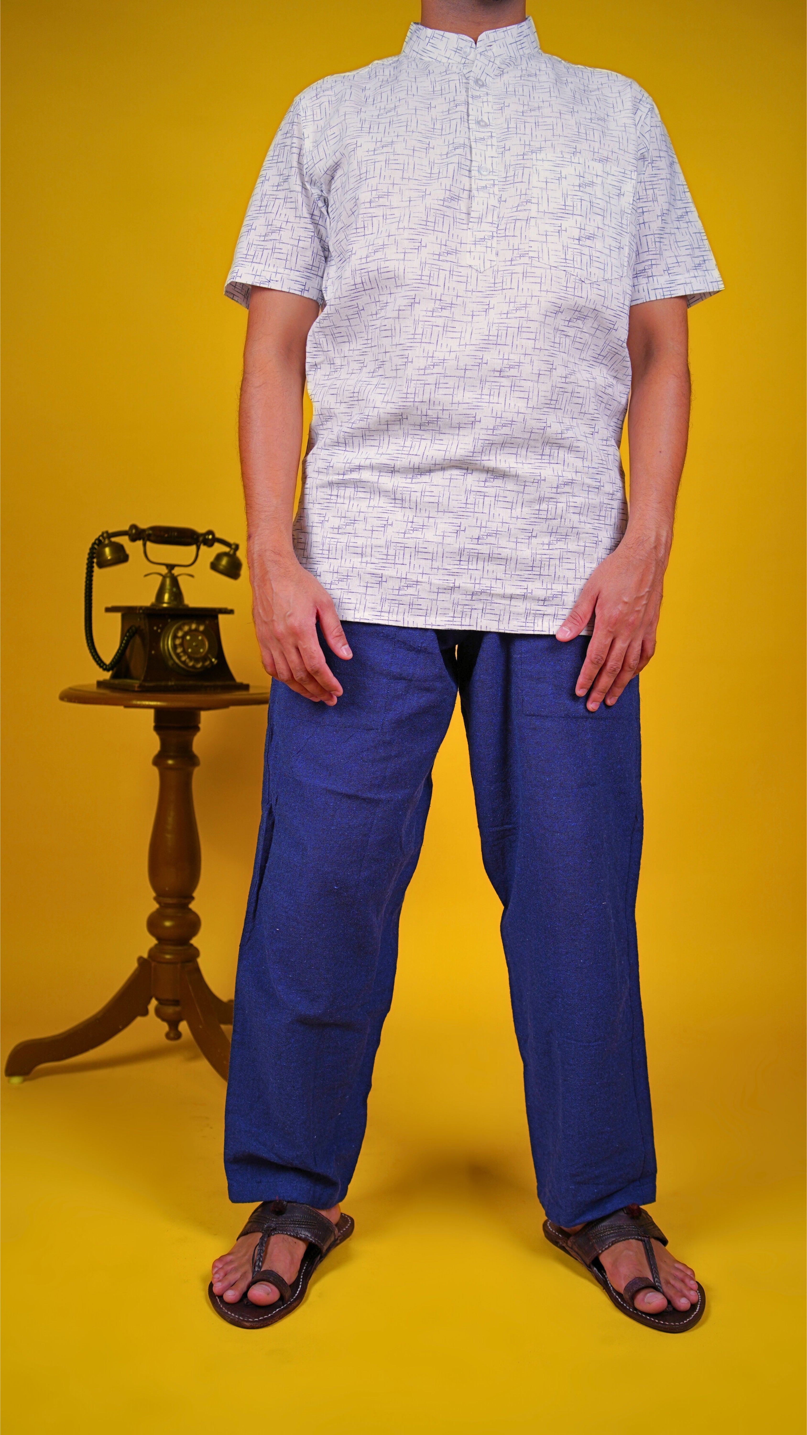 Khadi Kurta - Short Sleeves