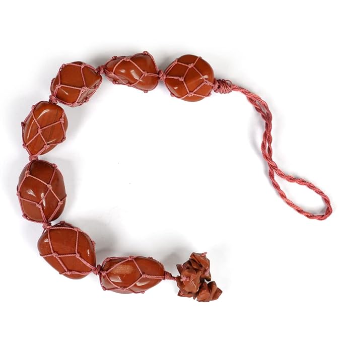 Natural Red Jasper Stone Hanging, Red Jasper Car Hanging, for Car Hanging and Door Hanging Reiki Healing and Crystal Healing Stones.