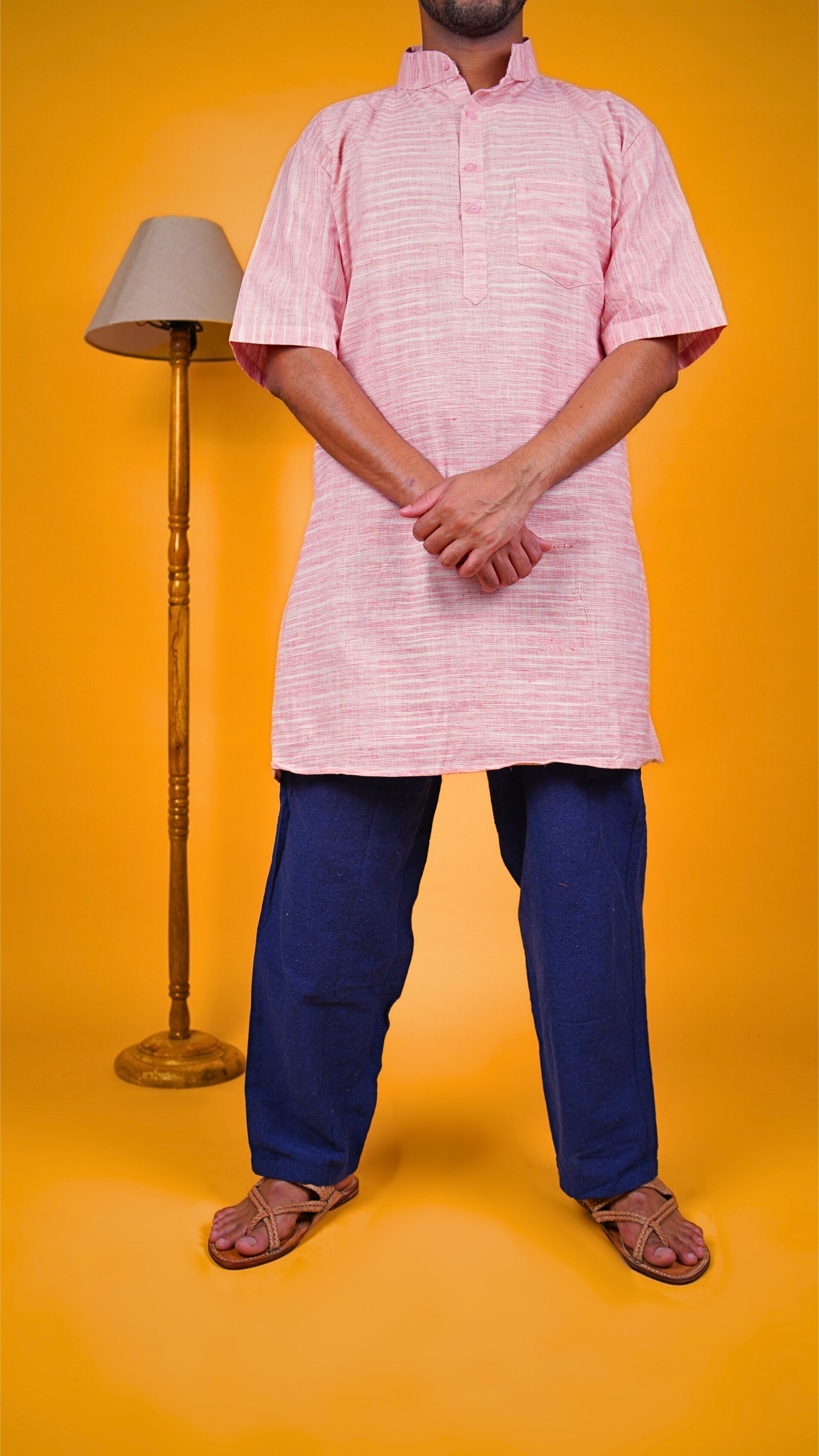 Khadi Kurta - Short Sleeves ( Long )