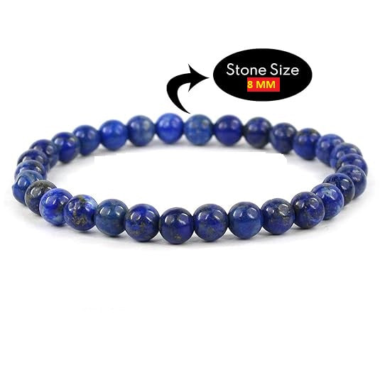 Certified Lapis Lazuli Bracelet Reiki Healing Crystal Stone 8mm Bracelet,