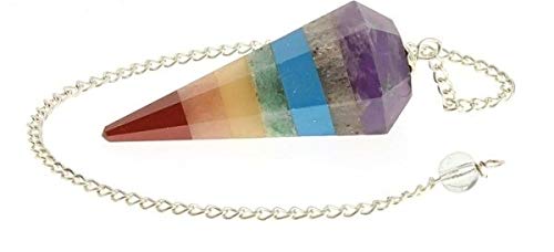 Crystal Seven Chakra | 7 Chakra Dowser | Pendulum for Reiki Healing Dowsing and Meditation, Protection, Dowsing.