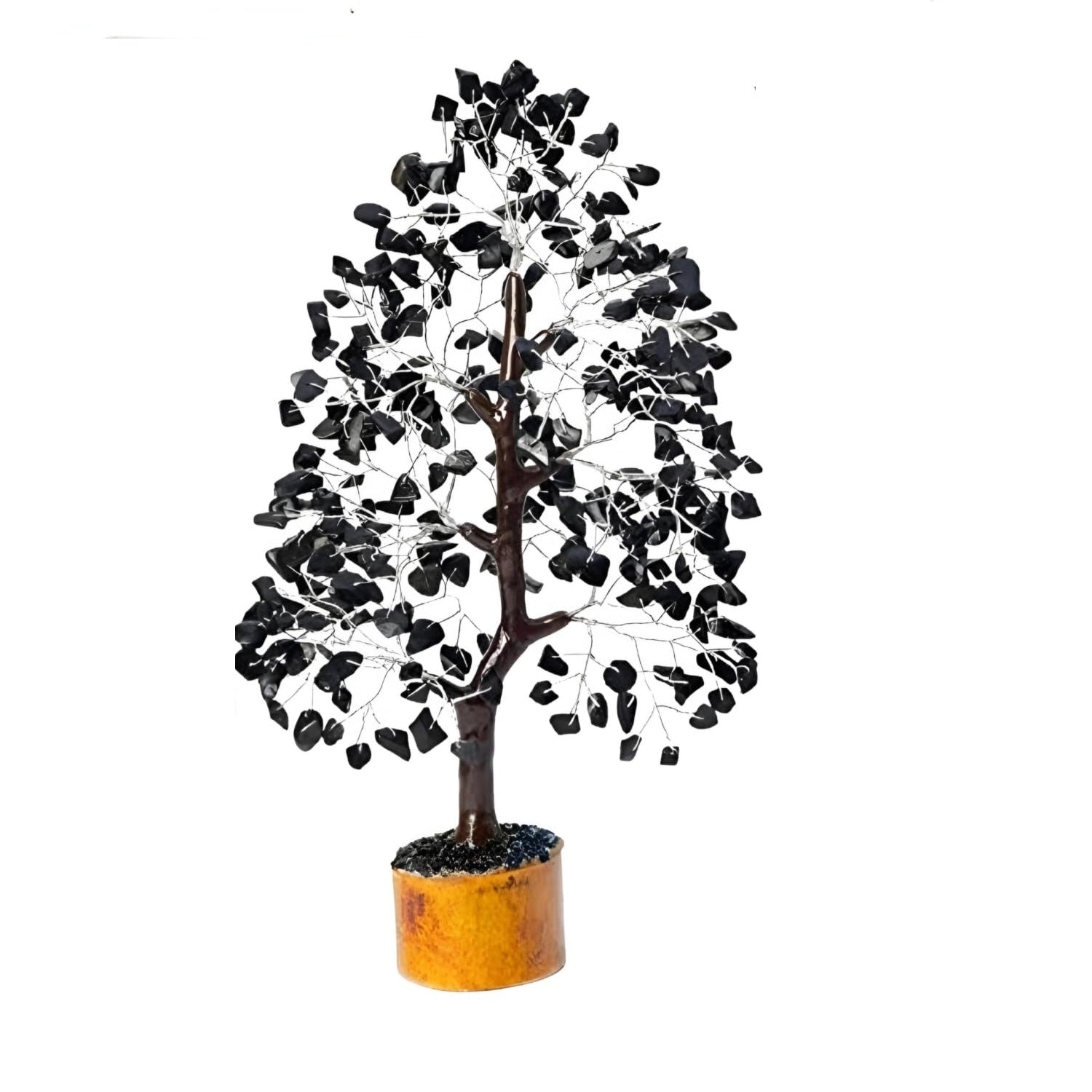 Crystal Tree – Black Tourmaline Handmade Bonsai Tree for Crystal Tree for Positive Energy, Fengshui Décor, Money Tree, Wealth & Prosperity, Spiritual Mystical Gift - 300 Beads