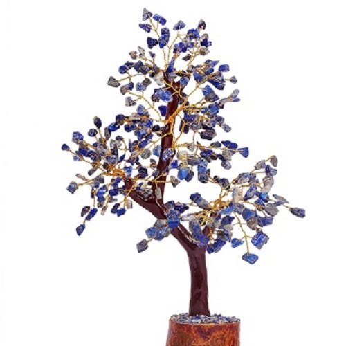 Crystal Tree – Blue Lapis Lazuli Handmade Gemstone Bonsai Tree for Wisdom, Spiritual Growth, and Home Décor