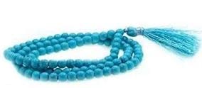 Japa Mala | Blue Turquoise with Certificate | 108 Beads | 8MM Round Beads