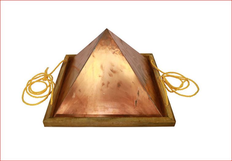 Copper Hanging Meditation Pyramid - 2 Feet X 2 Feet