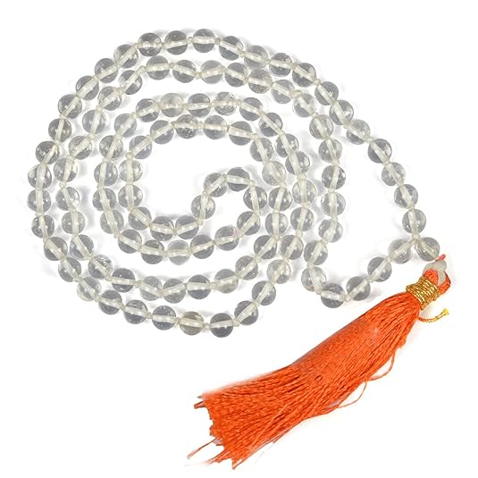 Japa Mala | Clear Quartz with Certificate | 108 Beads | 8MM Round Beads