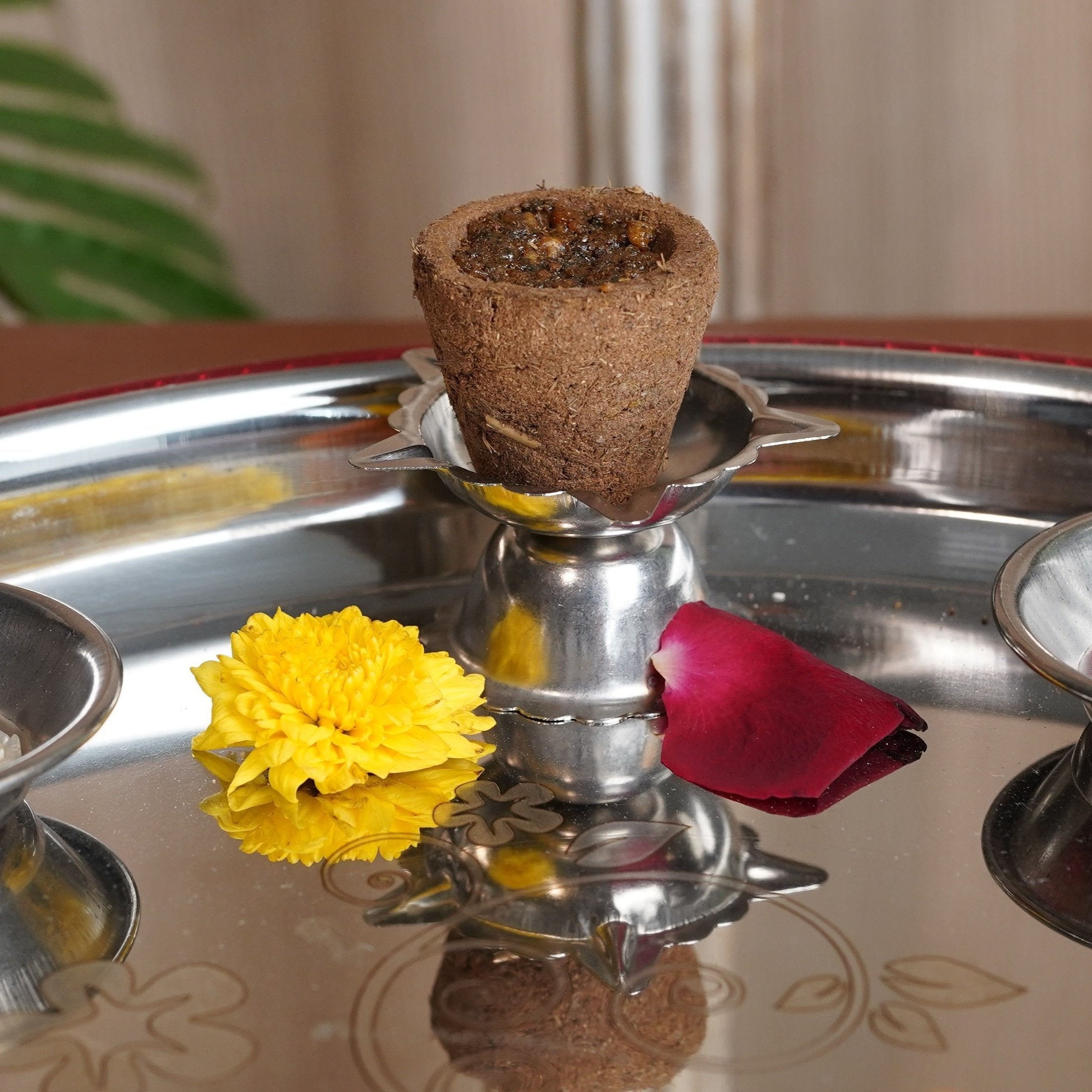 Cow Dung Dhoop Cups - Set of 12