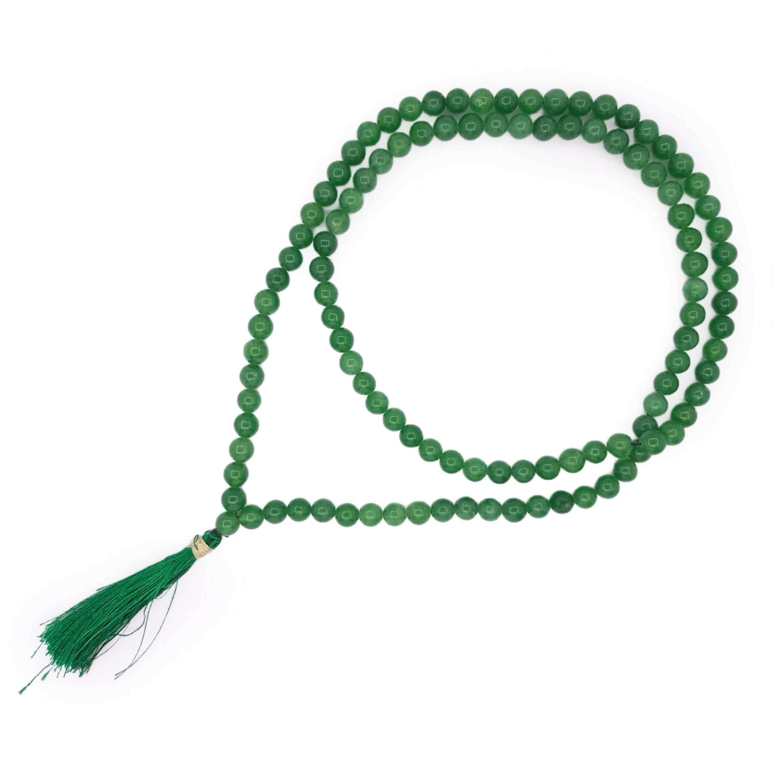 Japa Mala | Green Aventurine with Certificate | 108 Beads | 8MM Round Beads