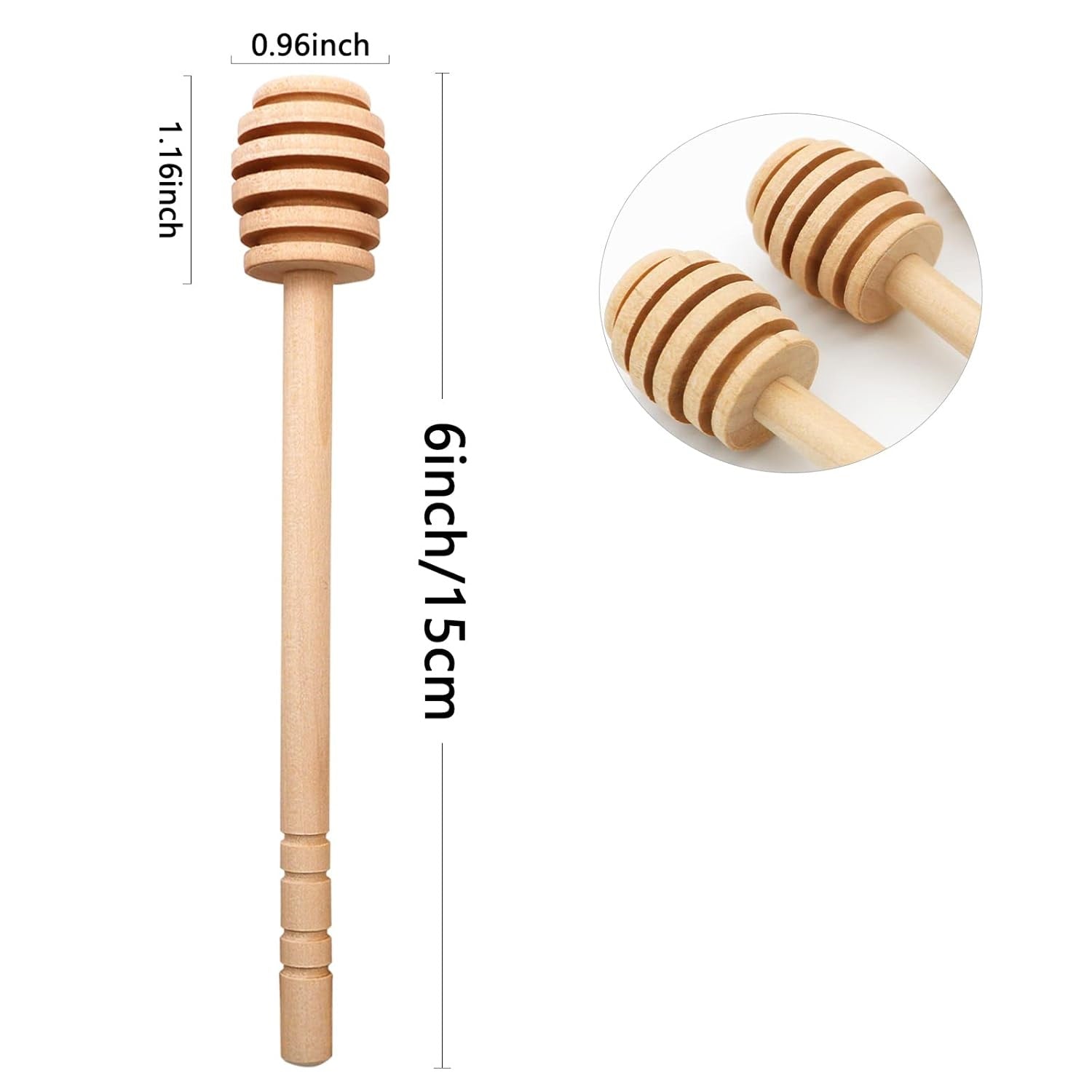 Eco-Friendly Wooden Honey Stick | Pack of 2