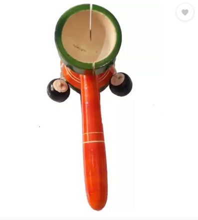 Channapatna - Damru Rattle Toy with Medium Sound for Kids (Pack Of - 1)