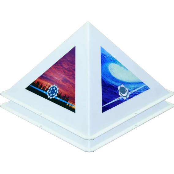 Plastic pyramid caps