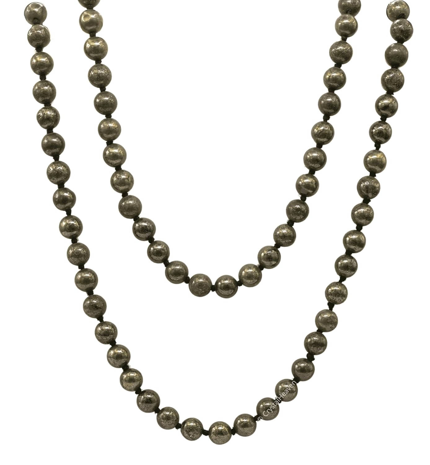 Japa Mala | Pyrite with Certificate | 108 Beads | 8MM Round Beads