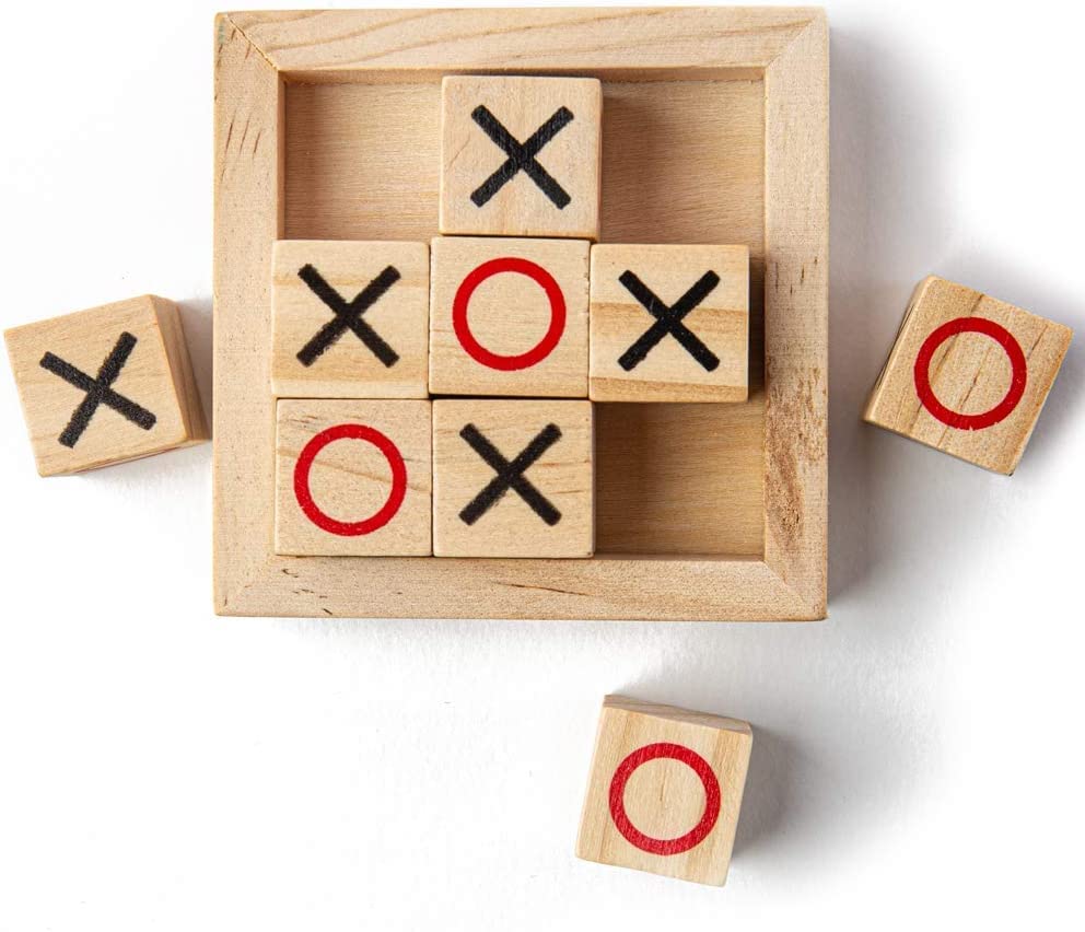 Handcrafted Wooden Tic Tac Toe Game Set for Cognitive Growth Interactive Brain Game for Kids and Adults (Copy)