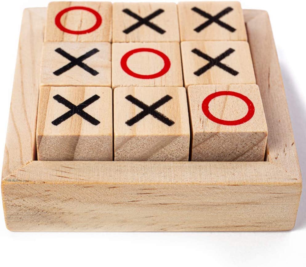 Handcrafted Wooden Tic Tac Toe Game Set for Cognitive Growth Interactive Brain Game for Kids and Adults (Copy)