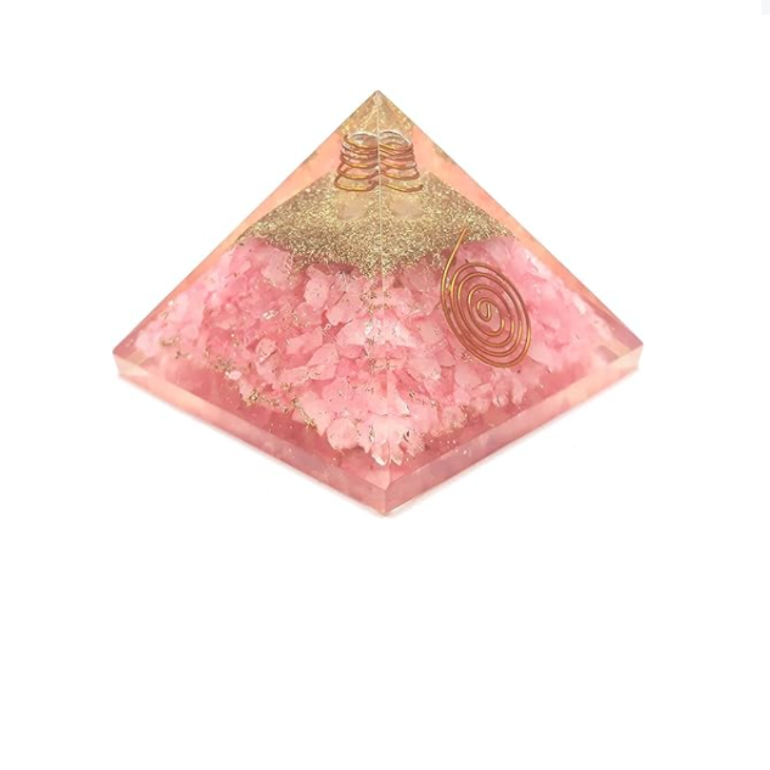 Rose Quartz Orgone Pyramid