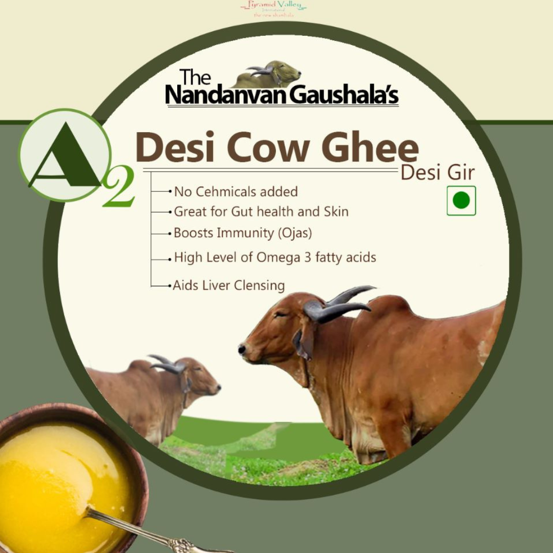 A2 Pure Organic Ghee | Desi Gir Cow | 500 gm