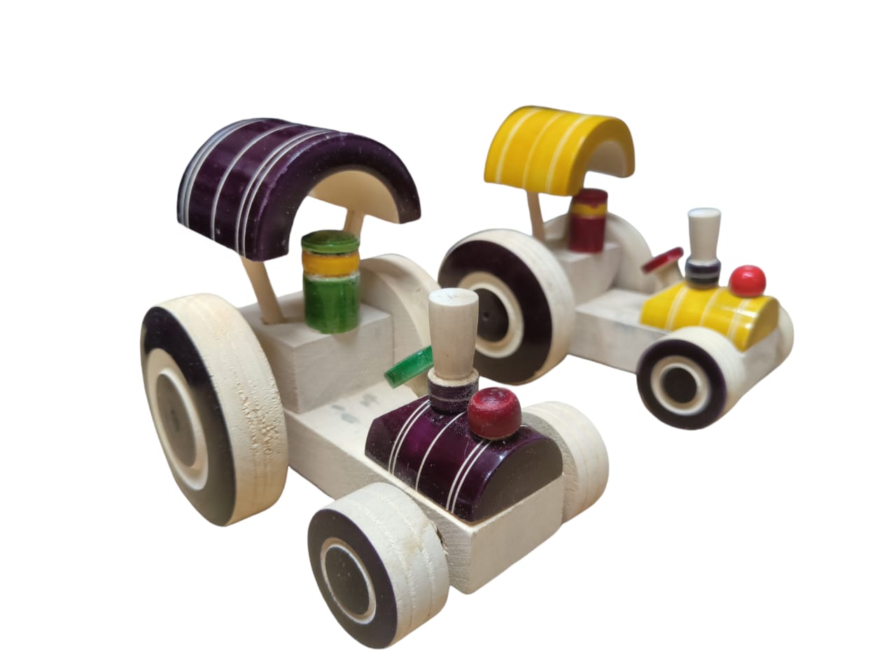 Channapatna - Handmade Wooden Tractor Toy - Push & Pull Along Toy for Kids