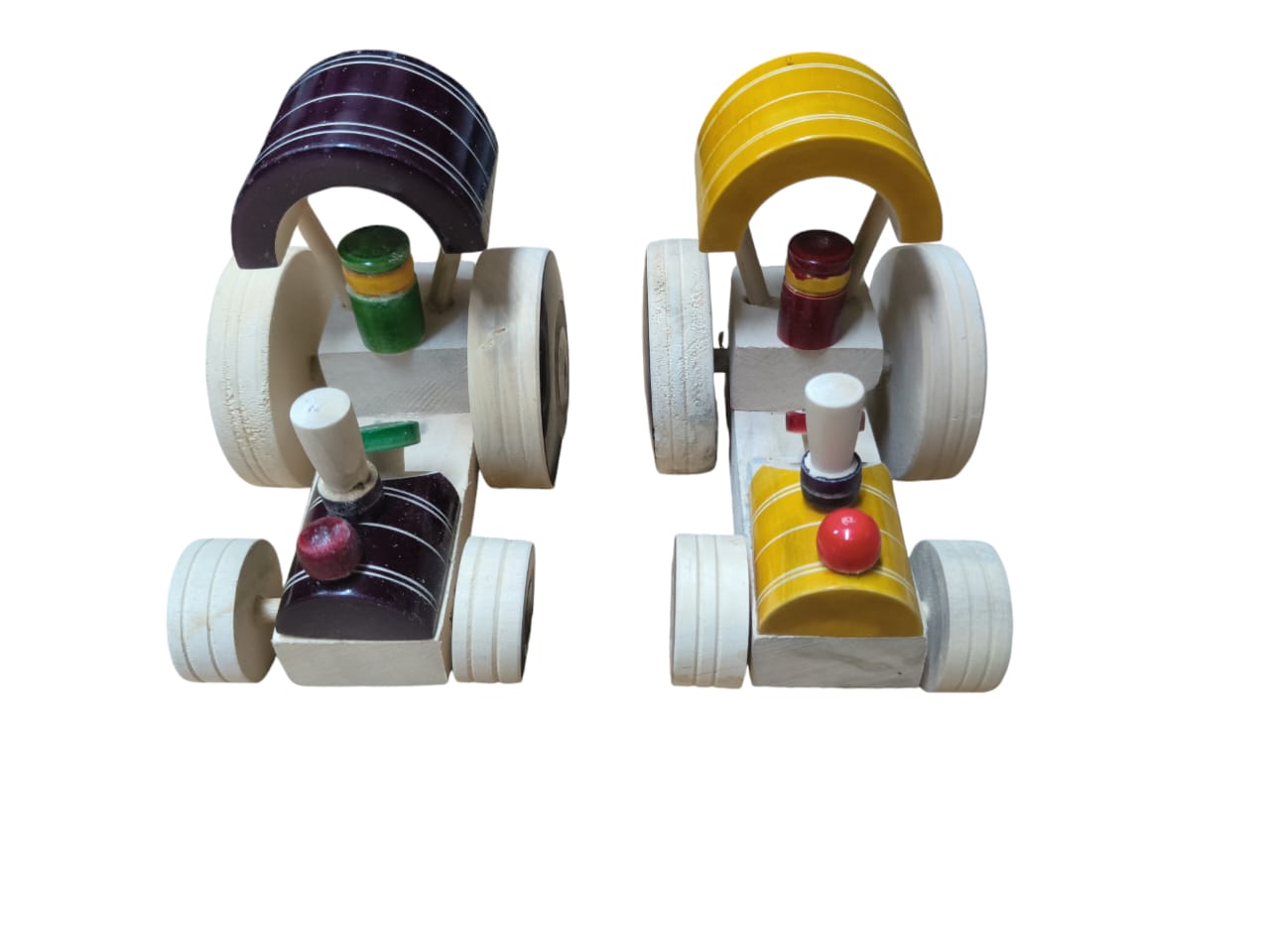 Channapatna - Handmade Wooden Tractor Toy - Push & Pull Along Toy for Kids