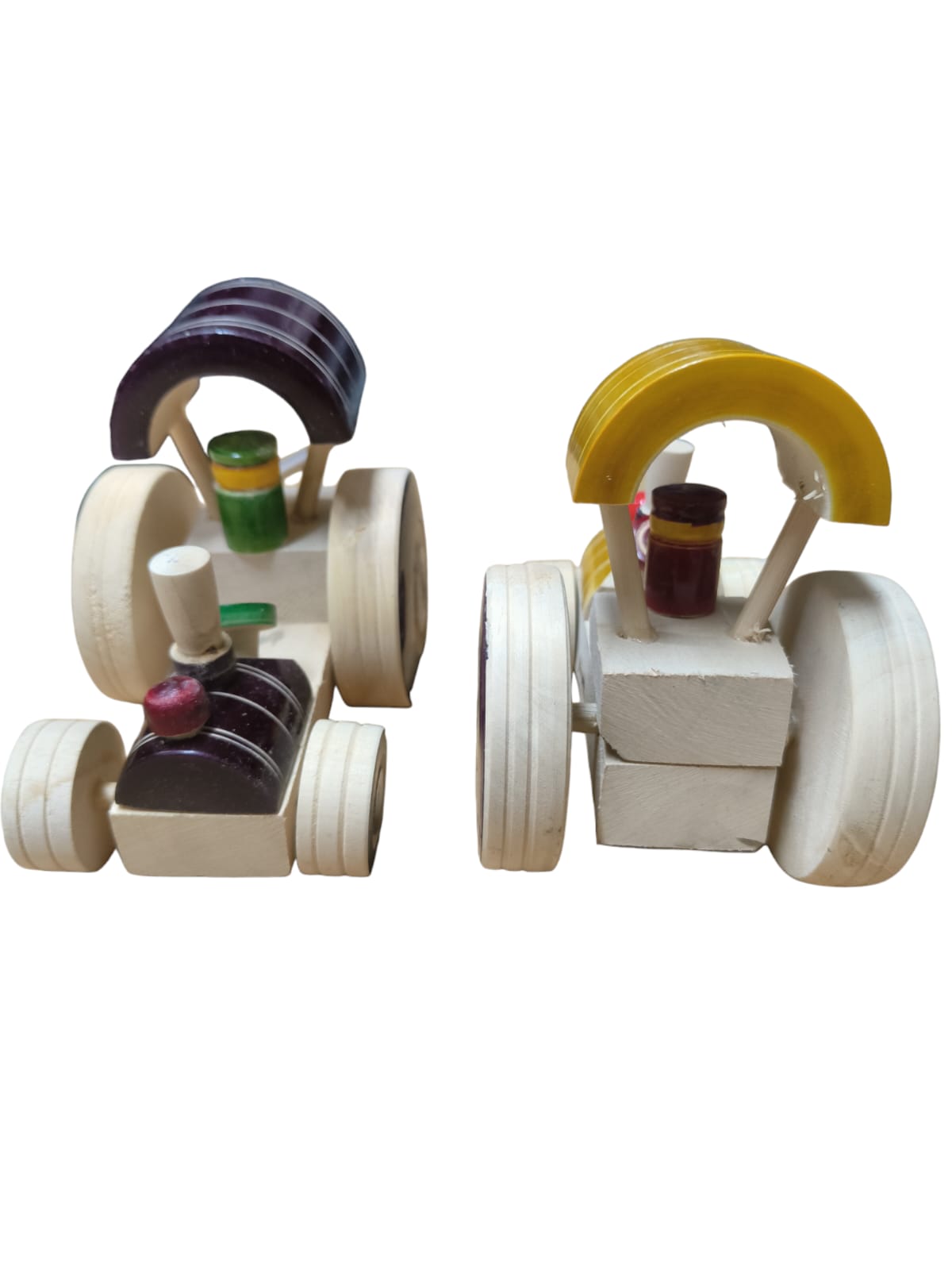 Channapatna - Handmade Wooden Tractor Toy - Push & Pull Along Toy for Kids