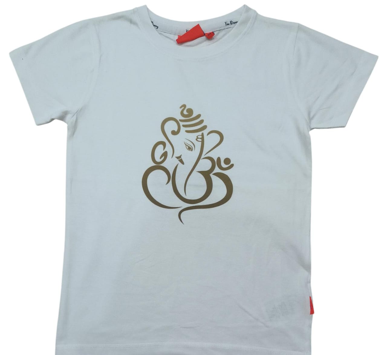 Spiritual T-Shirt for Yoga, Meditation, and Mindfulness - White - Ganesh